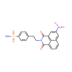 NS(=O)(=O)c1ccc(CCN2C(=O)c3cccc4cc([N+](=O)[O-])cc(c34)C2=O)cc1 ZINC001772586120