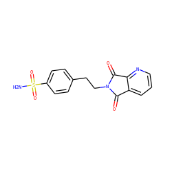 NS(=O)(=O)c1ccc(CCN2C(=O)c3cccnc3C2=O)cc1 ZINC000013799059