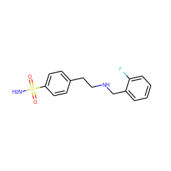 NS(=O)(=O)c1ccc(CCNCc2ccccc2F)cc1 ZINC000019872052