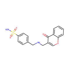 NS(=O)(=O)c1ccc(CNCc2coc3ccccc3c2=O)cc1 ZINC000096940557