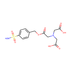 NS(=O)(=O)c1ccc(COC(=O)CN(CC(=O)O)CC(=O)O)cc1 ZINC000013472917