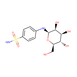 NS(=O)(=O)c1ccc(N[C@@H]2O[C@H](CO)[C@@H](O)[C@H](O)[C@@H]2O)cc1 ZINC000013588535