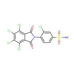 NS(=O)(=O)c1ccc(N2C(=O)c3c(Cl)c(Cl)c(Cl)c(Cl)c3C2=O)c(Cl)c1 ZINC000096916694
