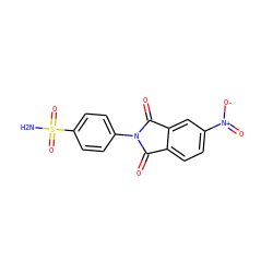 NS(=O)(=O)c1ccc(N2C(=O)c3ccc([N+](=O)[O-])cc3C2=O)cc1 ZINC000003183611