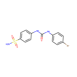 NS(=O)(=O)c1ccc(NC(=O)Nc2ccc(Br)cc2)cc1 ZINC000018176738