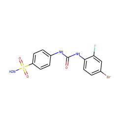 NS(=O)(=O)c1ccc(NC(=O)Nc2ccc(Br)cc2F)cc1 ZINC000114358834
