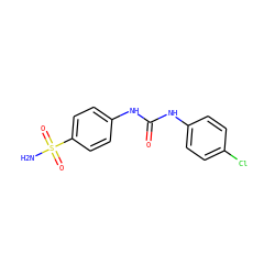 NS(=O)(=O)c1ccc(NC(=O)Nc2ccc(Cl)cc2)cc1 ZINC000000143531