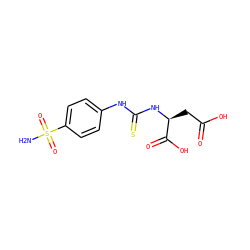 NS(=O)(=O)c1ccc(NC(=S)N[C@@H](CC(=O)O)C(=O)O)cc1 ZINC000013835657