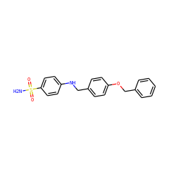 NS(=O)(=O)c1ccc(NCc2ccc(OCc3ccccc3)cc2)cc1 ZINC000106960899