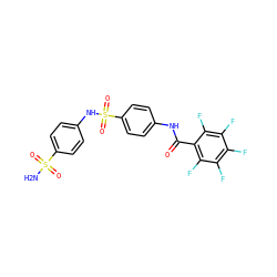 NS(=O)(=O)c1ccc(NS(=O)(=O)c2ccc(NC(=O)c3c(F)c(F)c(F)c(F)c3F)cc2)cc1 ZINC000027522508