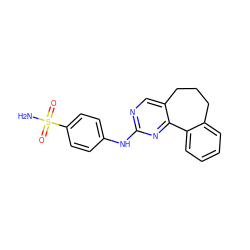 NS(=O)(=O)c1ccc(Nc2ncc3c(n2)-c2ccccc2CCC3)cc1 ZINC000035814417