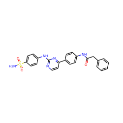 NS(=O)(=O)c1ccc(Nc2nccc(-c3ccc(NC(=O)Cc4ccccc4)cc3)n2)cc1 ZINC000035833554