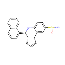 NS(=O)(=O)c1ccc2c(c1)[C@@H]1C=CC[C@@H]1[C@@H](c1cccc3ccccc13)N2 ZINC000000759225