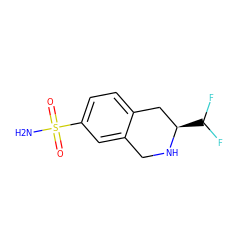 NS(=O)(=O)c1ccc2c(c1)CN[C@H](C(F)F)C2 ZINC000013686935