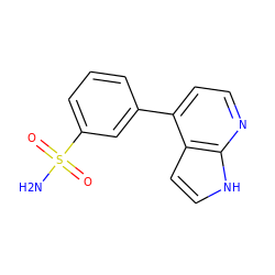 NS(=O)(=O)c1cccc(-c2ccnc3[nH]ccc23)c1 ZINC000040939472