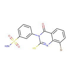 NS(=O)(=O)c1cccc(-n2c(S)nc3c(Br)cccc3c2=O)c1 ZINC001772615599