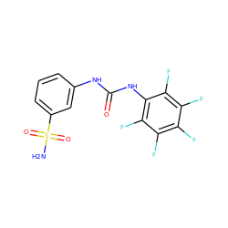 NS(=O)(=O)c1cccc(NC(=O)Nc2c(F)c(F)c(F)c(F)c2F)c1 ZINC000013561068