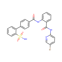 NS(=O)(=O)c1ccccc1-c1ccc(C(=O)Nc2ccccc2C(=O)Nc2ccc(Br)cn2)cc1 ZINC000001493942