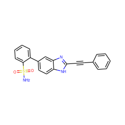 NS(=O)(=O)c1ccccc1-c1ccc2[nH]c(C#Cc3ccccc3)nc2c1 ZINC000117144830