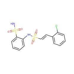 NS(=O)(=O)c1ccccc1NS(=O)(=O)/C=C/c1ccccc1Cl ZINC000095946518