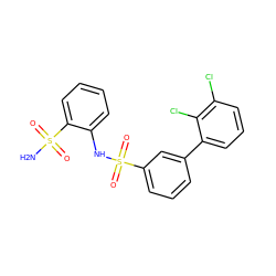 NS(=O)(=O)c1ccccc1NS(=O)(=O)c1cccc(-c2cccc(Cl)c2Cl)c1 ZINC000147332676