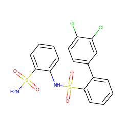 NS(=O)(=O)c1ccccc1NS(=O)(=O)c1ccccc1-c1ccc(Cl)c(Cl)c1 ZINC000148409257