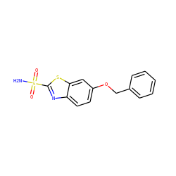 NS(=O)(=O)c1nc2ccc(OCc3ccccc3)cc2s1 ZINC000197060451