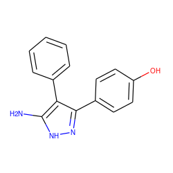 Nc1[nH]nc(-c2ccc(O)cc2)c1-c1ccccc1 ZINC000473088060