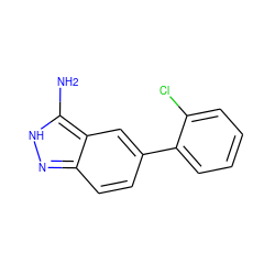 Nc1[nH]nc2ccc(-c3ccccc3Cl)cc12 ZINC000040424485