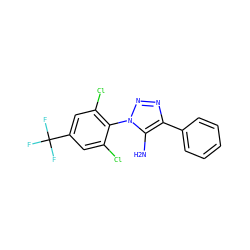 Nc1c(-c2ccccc2)nnn1-c1c(Cl)cc(C(F)(F)F)cc1Cl ZINC000028825634