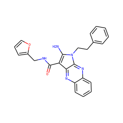 Nc1c(C(=O)NCc2ccco2)c2nc3ccccc3nc2n1CCc1ccccc1 ZINC000002291690