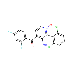 Nc1c(C(=O)c2ccc(F)cc2F)cc[n+]([O-])c1-c1c(Cl)cccc1Cl ZINC000043121610