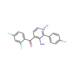 Nc1c(C(=O)c2ccc(F)cc2F)cc[n+]([O-])c1-c1ccc(Cl)cc1 ZINC000043012399