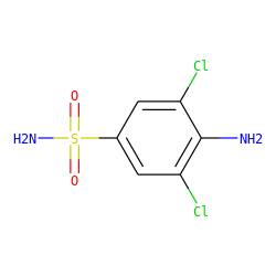 Nc1c(Cl)cc(S(N)(=O)=O)cc1Cl ZINC000001255236