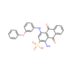 Nc1c(S(=O)(=O)O)cc(Nc2cccc(Oc3ccccc3)c2)c2c1C(=O)c1ccccc1C2=O ZINC000066079289