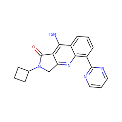 Nc1c2c(nc3c(-c4ncccn4)cccc13)CN(C1CCC1)C2=O ZINC000066251270