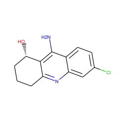 Nc1c2c(nc3cc(Cl)ccc13)CCC[C@@H]2O ZINC000014946461