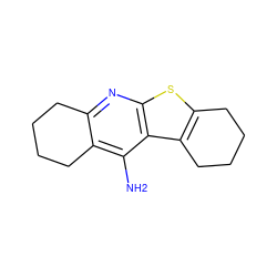 Nc1c2c(nc3sc4c(c13)CCCC4)CCCC2 ZINC000000202018