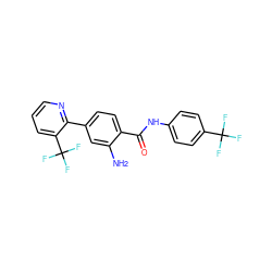 Nc1cc(-c2ncccc2C(F)(F)F)ccc1C(=O)Nc1ccc(C(F)(F)F)cc1 ZINC000038149579