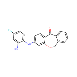 Nc1cc(F)ccc1Nc1ccc2c(c1)OCc1ccccc1C2=O ZINC000035086271