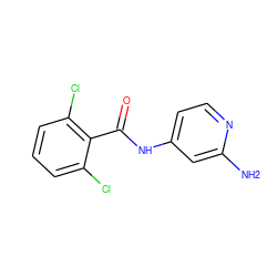 Nc1cc(NC(=O)c2c(Cl)cccc2Cl)ccn1 ZINC000096282854