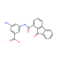 Nc1cc(NC(=O)c2cccc3c2C(=O)c2ccccc2-3)cc(C(=O)O)c1 ZINC000095562755