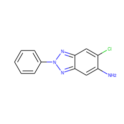 Nc1cc2nn(-c3ccccc3)nc2cc1Cl ZINC000000157516