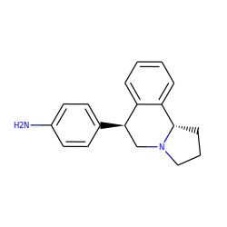 Nc1ccc([C@@H]2CN3CCC[C@H]3c3ccccc32)cc1 ZINC000028010980