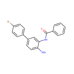 Nc1ccc(-c2ccc(Br)cc2)cc1NC(=O)c1ccccc1 ZINC000049088312