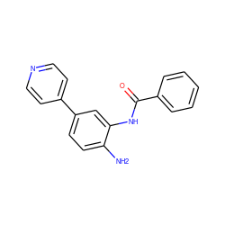 Nc1ccc(-c2ccncc2)cc1NC(=O)c1ccccc1 ZINC000049069795