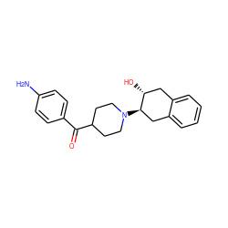 Nc1ccc(C(=O)C2CCN([C@@H]3Cc4ccccc4C[C@H]3O)CC2)cc1 ZINC000040914132