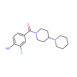 Nc1ccc(C(=O)N2CCC(N3CCCCC3)CC2)cc1Cl ZINC000299866588