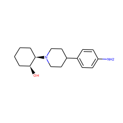 Nc1ccc(C2CCN([C@@H]3CCCC[C@@H]3O)CC2)cc1 ZINC000028231351