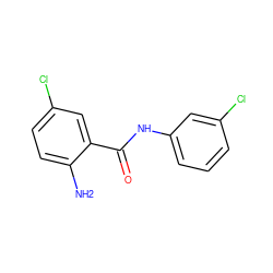 Nc1ccc(Cl)cc1C(=O)Nc1cccc(Cl)c1 ZINC000020081191